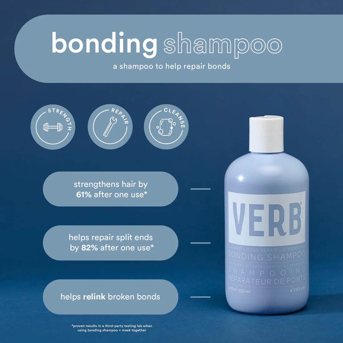 Verb. shampoing réparateur de ponts Bonding 355 ml - Oli & Eve | Boutique capillaire végane et sans cruauté