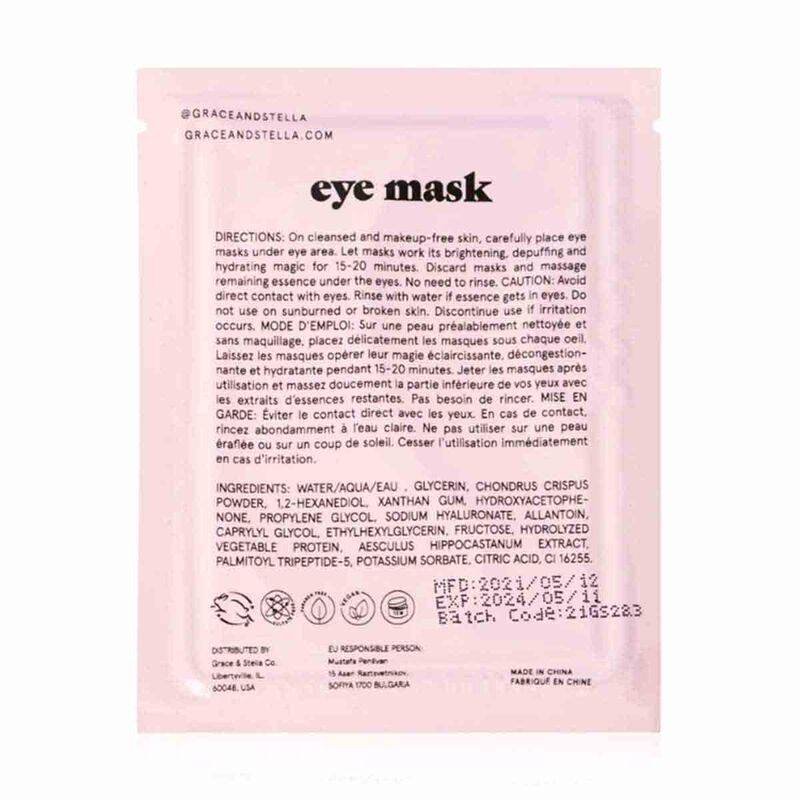 grace & stella. masques hydratant pour les yeux collagène boosting - Oli & Eve | Boutique capillaire végane et sans cruauté