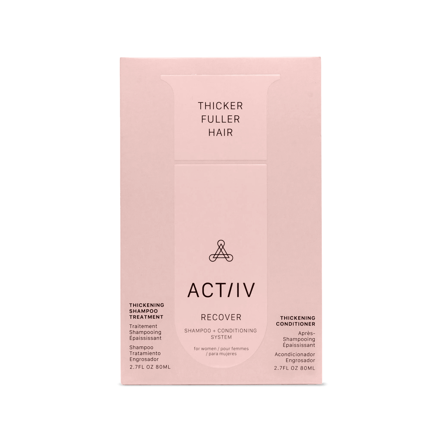 ACTIIV. duo shampoing et revitalisant format voyage Recover 2 x 60 ml - Oli & Eve | Boutique capillaire végane et sans cruauté