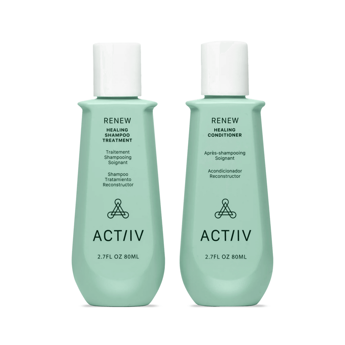 ACTIIV. duo shampoing et revitalisant format voyage Renew 2x 60 ml - Oli & Eve | Boutique capillaire végane et sans cruauté