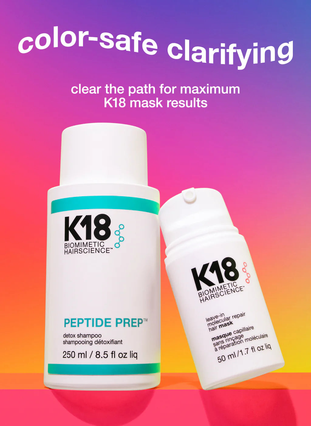 K18. shampoing clarifiant détox PEPTIDE PREP™