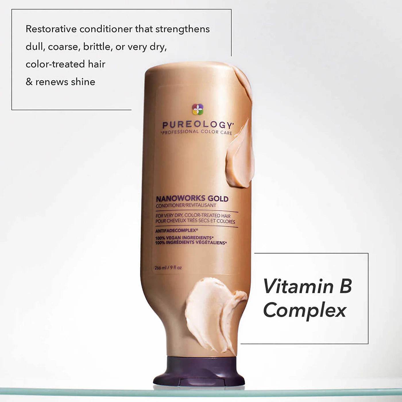 Pureology. revitalisant après-shampoing Nanoworks gold - Oli & Eve | Boutique capillaire végane et sans cruauté