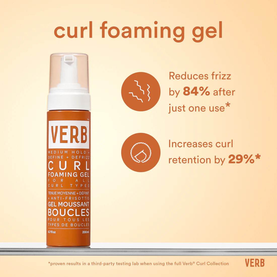 Verb. gel mousse coiffant cheveux bouclés 200 ml - Oli & Eve | Boutique capillaire végane et sans cruauté 