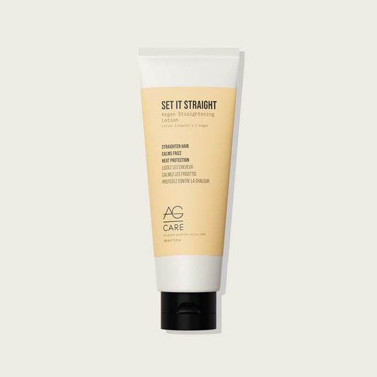 AG care. lotion lissante protectrice chaleur à l'huile d'argan Set it straight - Oli & Eve | Boutique capillaire végane et sans cruauté 