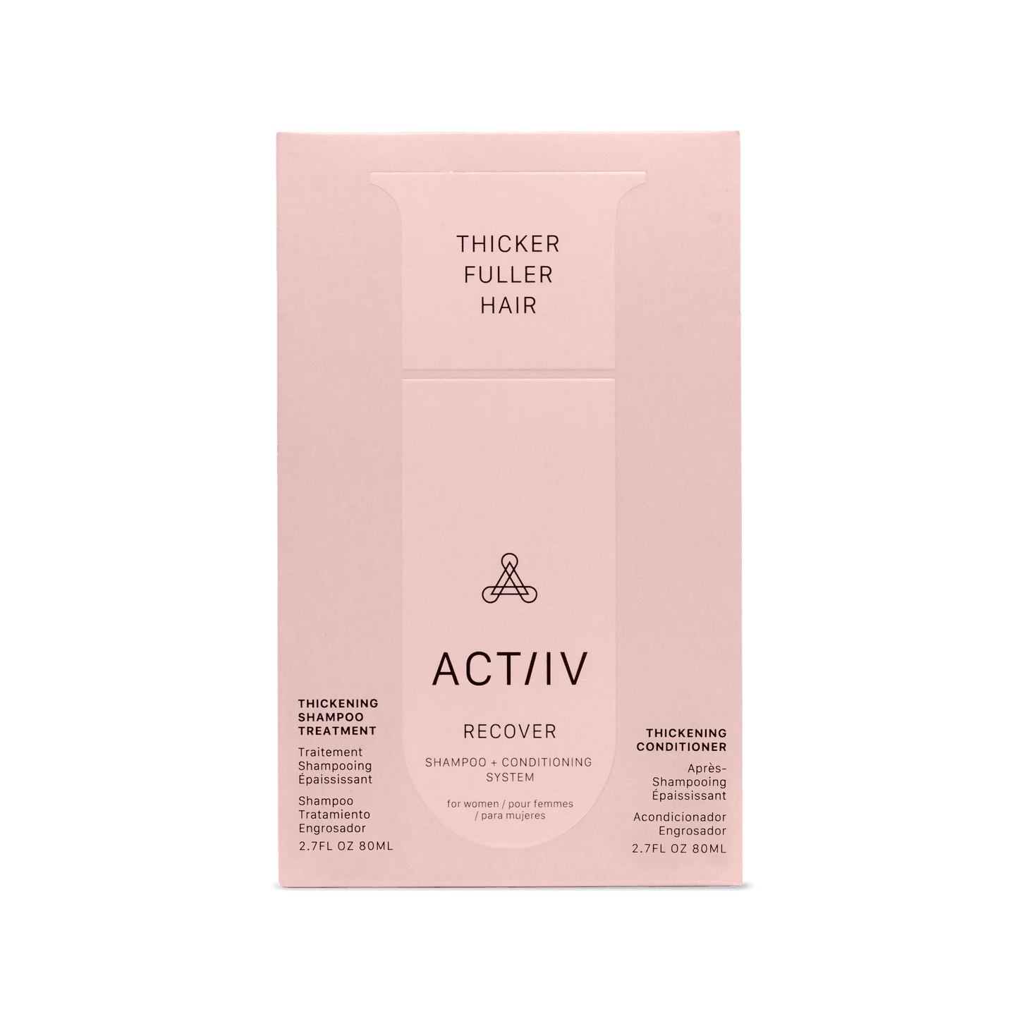 ACTIIV. duo shampoing et revitalisant format voyage Recover 2 x 60 ml - Oli & Eve | Boutique capillaire végane et sans cruauté 