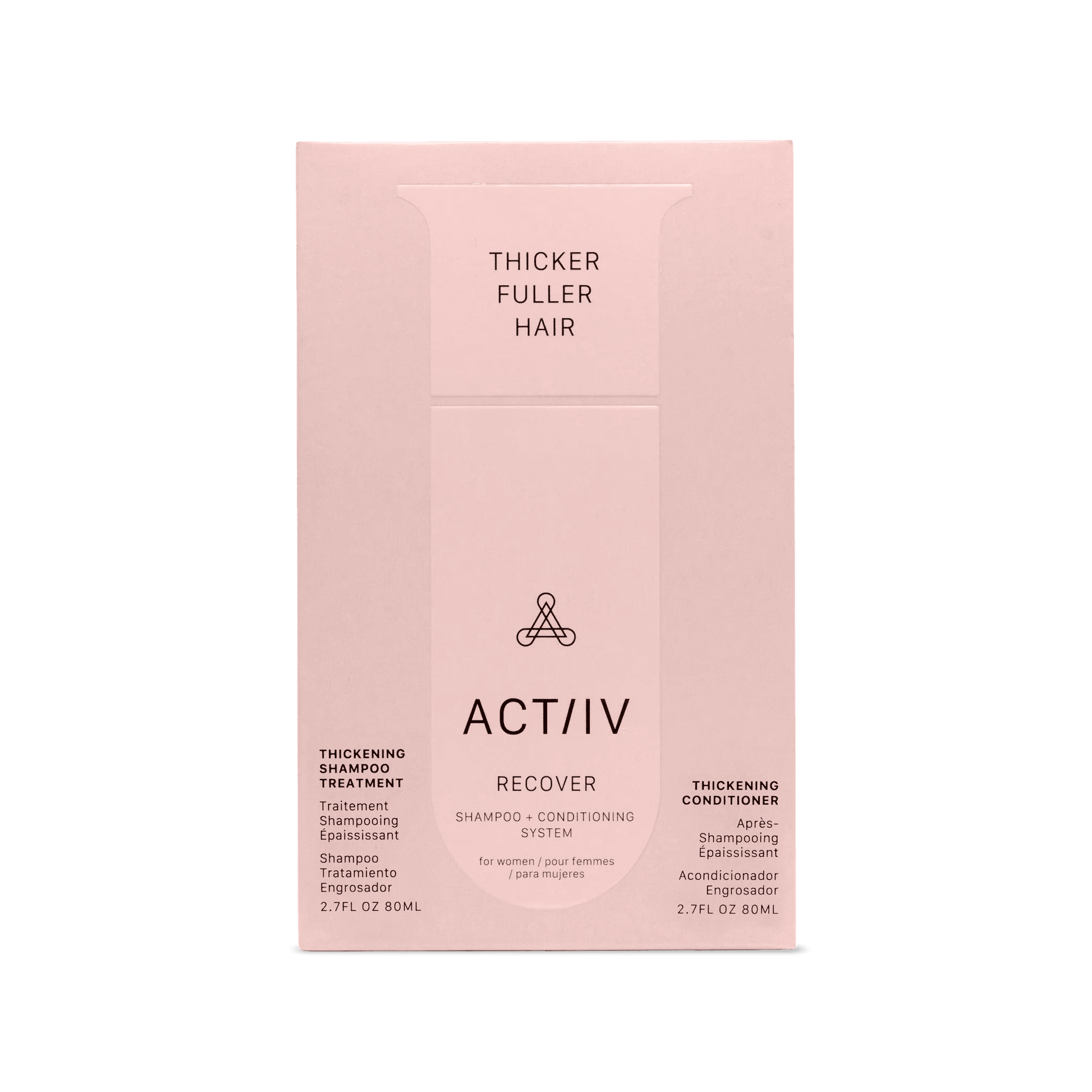 ACTIIV. duo shampoing et revitalisant format voyage Recover 2 x 60 ml - Oli & Eve | Boutique capillaire végane et sans cruauté 