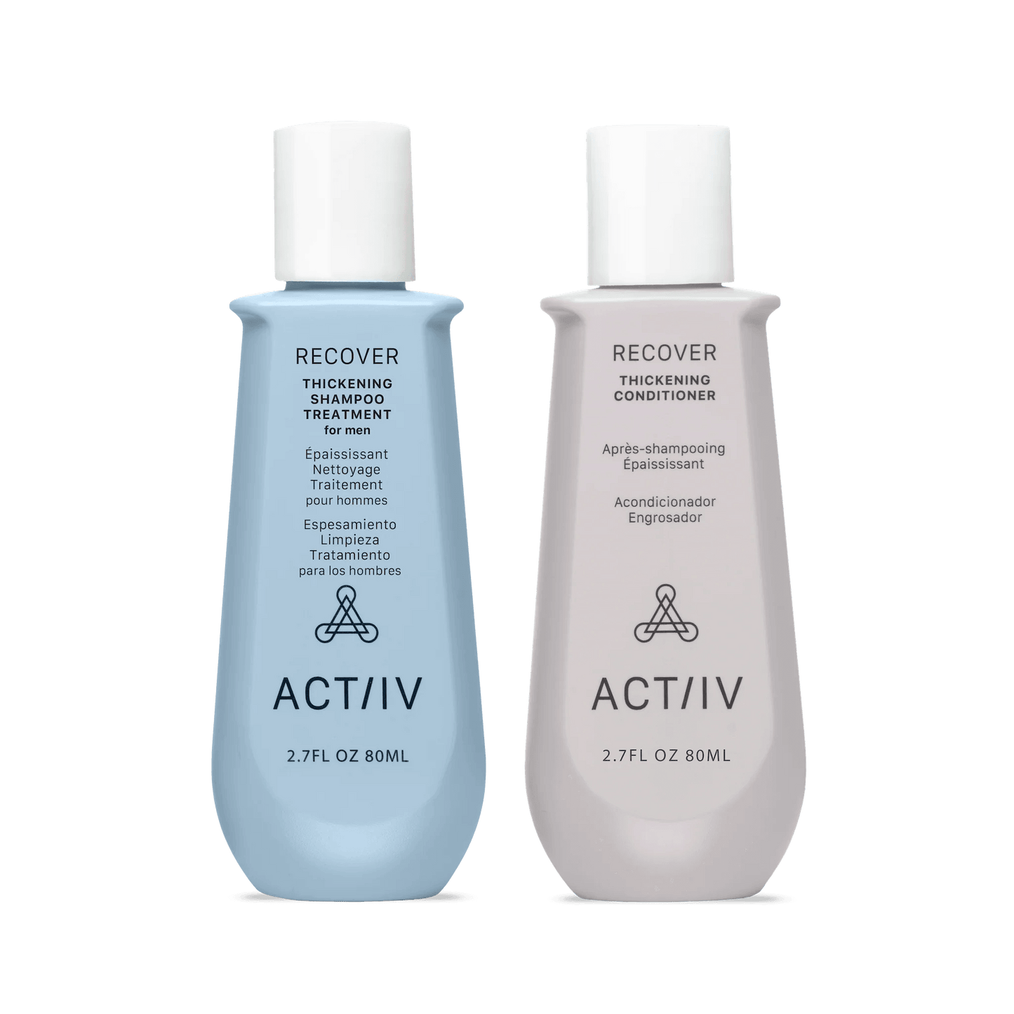 ACTIIV. duo shampoing et revitalisant format voyage Recover 2 x 60 ml - Oli & Eve | Boutique capillaire végane et sans cruauté 