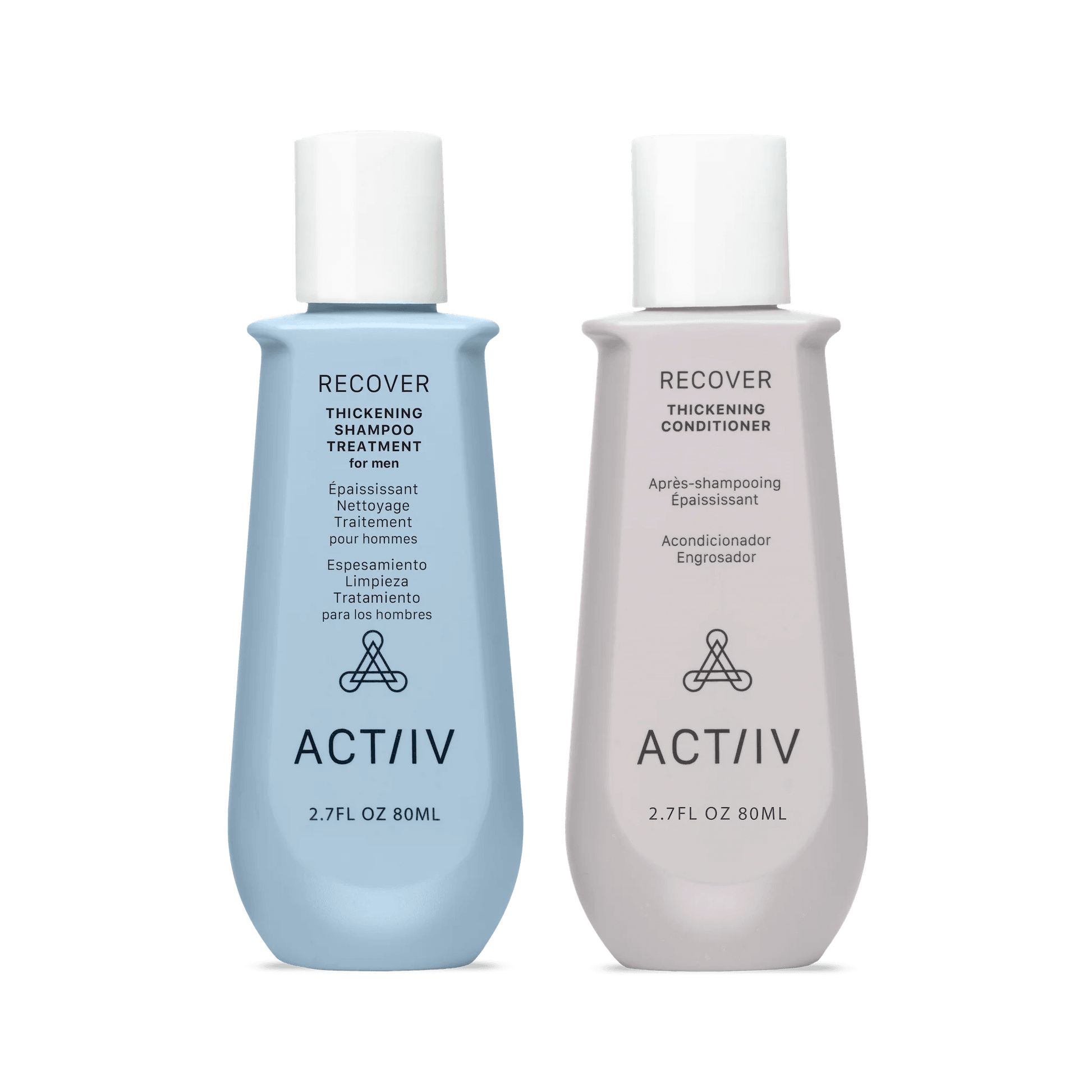 ACTIIV. duo shampoing et revitalisant format voyage Recover 2 x 60 ml - Oli & Eve | Boutique capillaire végane et sans cruauté 
