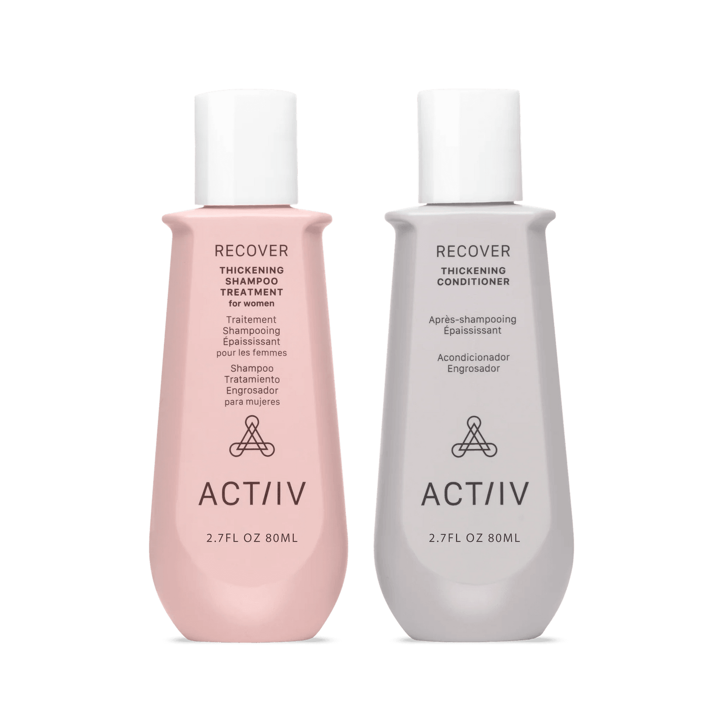 ACTIIV. duo shampoing et revitalisant format voyage Recover 2 x 60 ml - Oli & Eve | Boutique capillaire végane et sans cruauté 