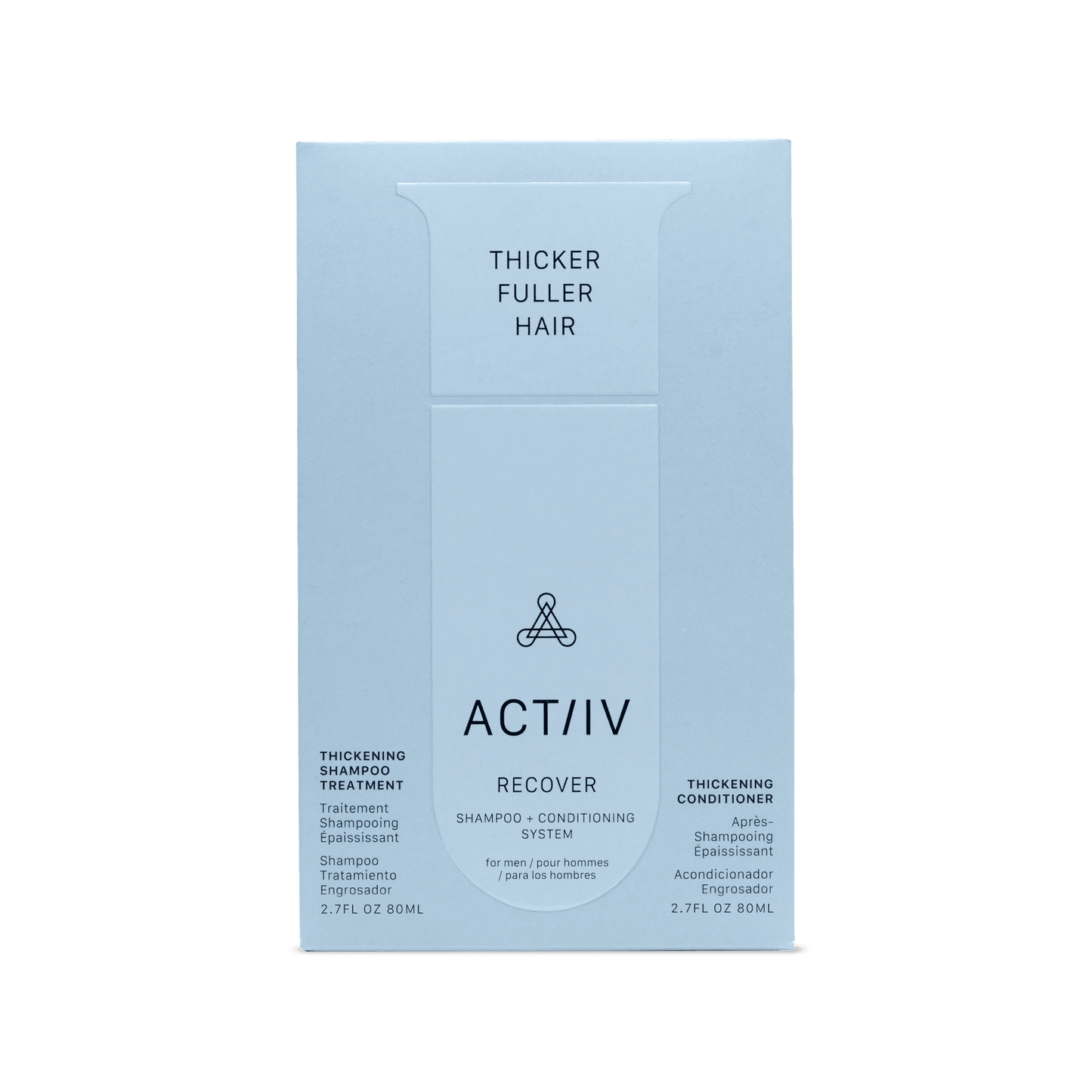 ACTIIV. duo shampoing et revitalisant format voyage Recover 2 x 60 ml - Oli & Eve | Boutique capillaire végane et sans cruauté 