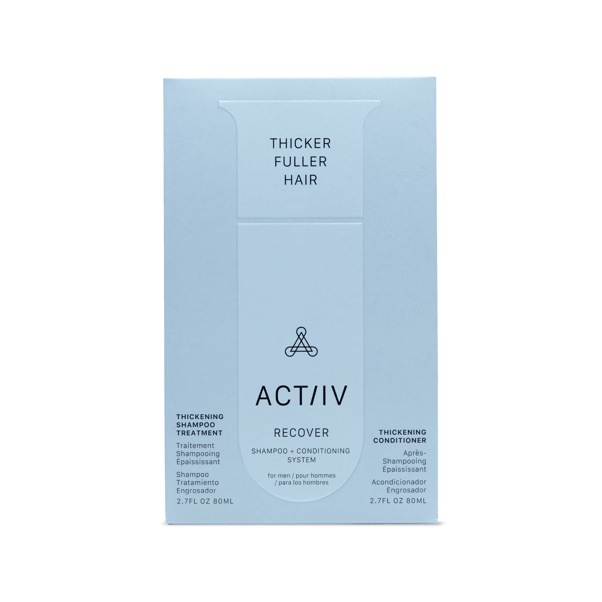 ACTIIV. duo shampoing et revitalisant format voyage Recover 2 x 60 ml - Oli & Eve | Boutique capillaire végane et sans cruauté 