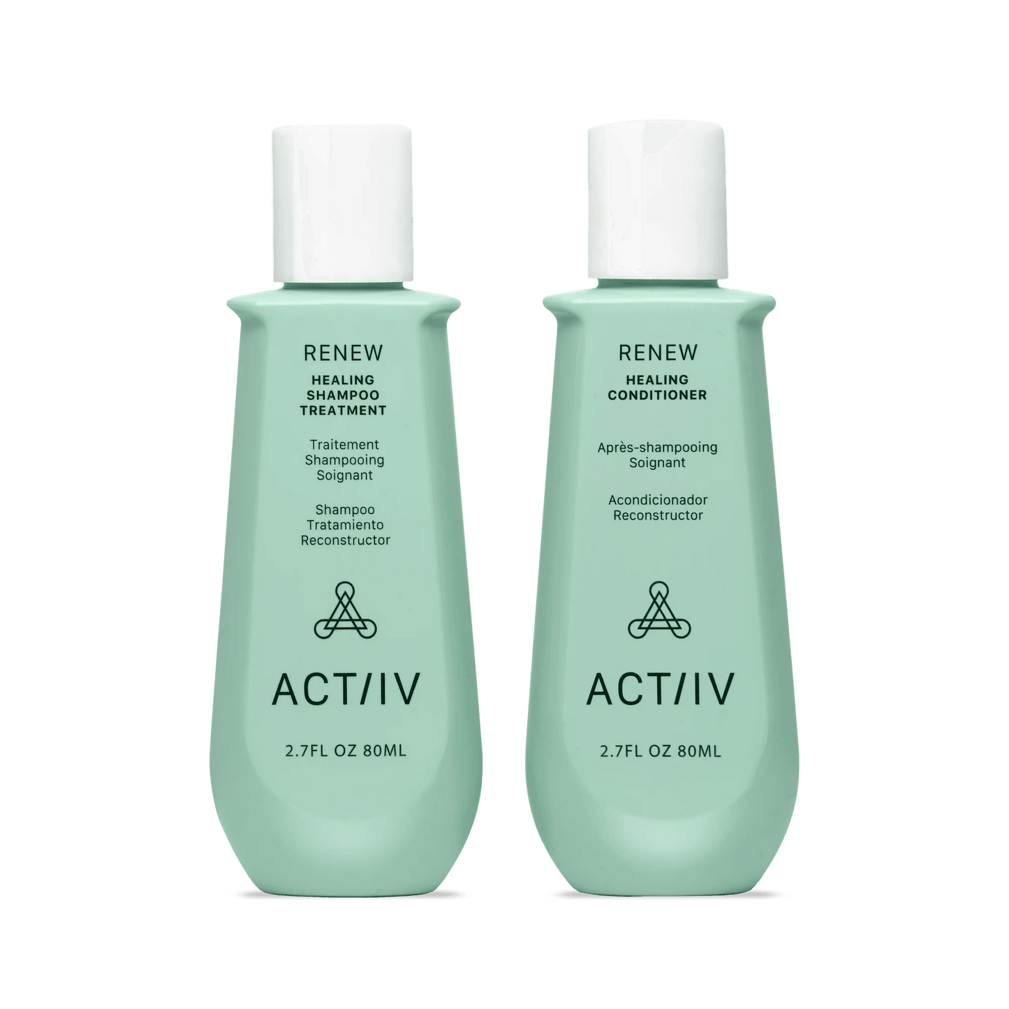 ACTIIV. duo shampoing et revitalisant format voyage Renew 2x 60 ml - Oli & Eve | Boutique capillaire végane et sans cruauté 