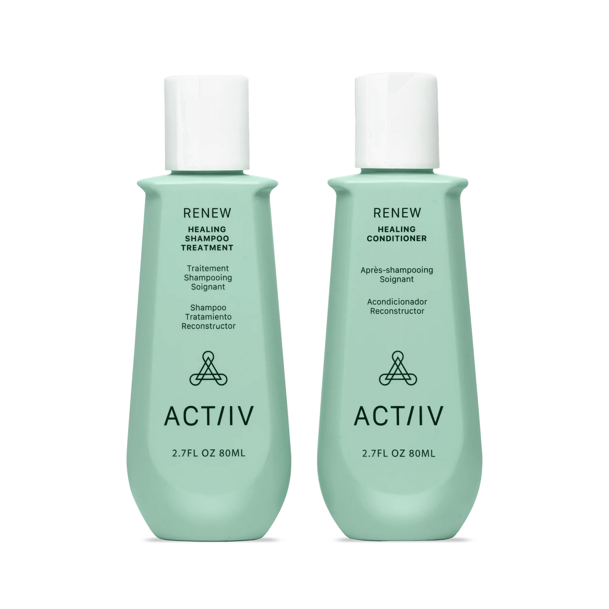 ACTIIV. duo shampoing et revitalisant format voyage Renew 2x 60 ml - Oli & Eve | Boutique capillaire végane et sans cruauté 