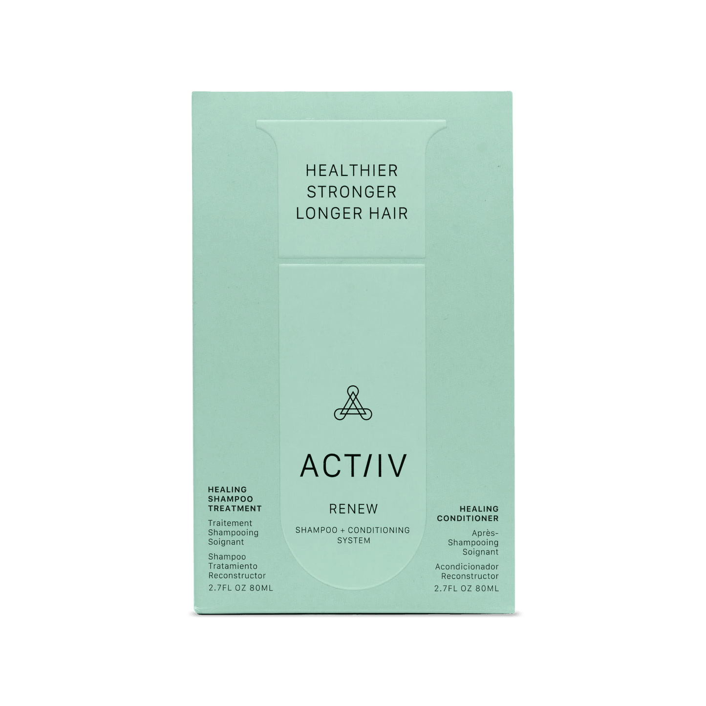 ACTIIV. duo shampoing et revitalisant format voyage Renew 2x 60 ml - Oli & Eve | Boutique capillaire végane et sans cruauté 