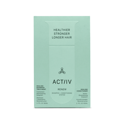 ACTIIV. duo shampoing et revitalisant format voyage Renew 2x 60 ml - Oli & Eve | Boutique capillaire végane et sans cruauté 