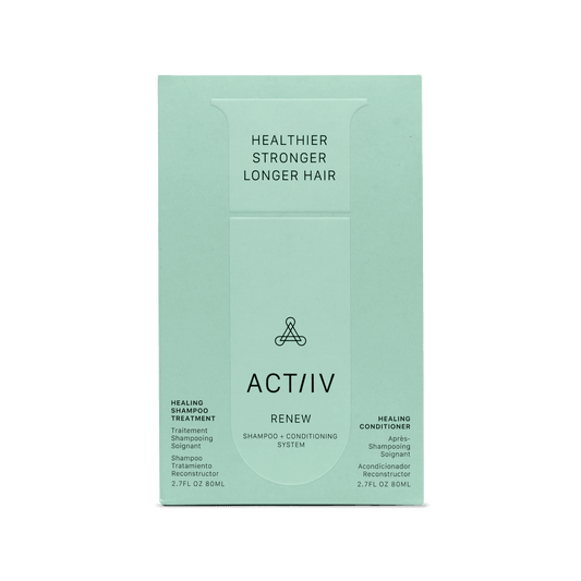 ACTIIV. duo shampoing et revitalisant format voyage Renew 2x 60 ml - Oli & Eve | Boutique capillaire végane et sans cruauté 