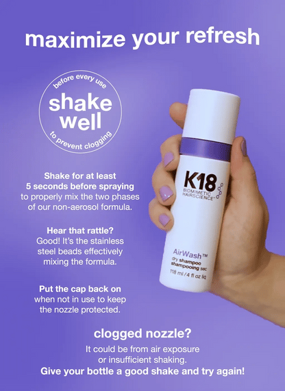 K18.  shampoing sec AirWash™