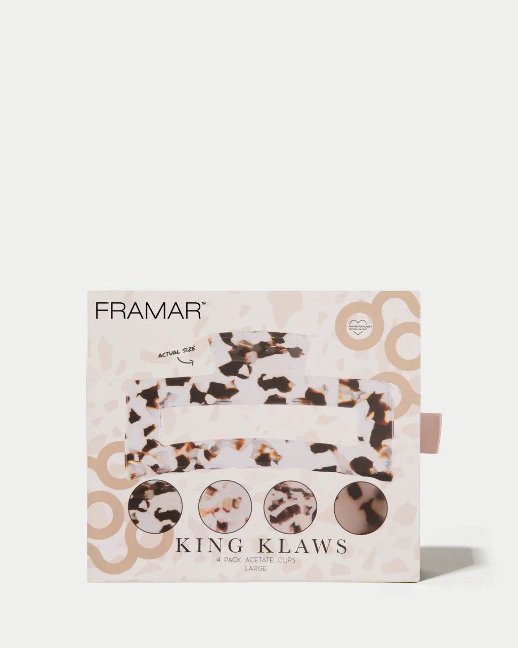 Framar. grosse pince King Klaws - acetate - Oli & Eve | Boutique capillaire végane et sans cruauté 