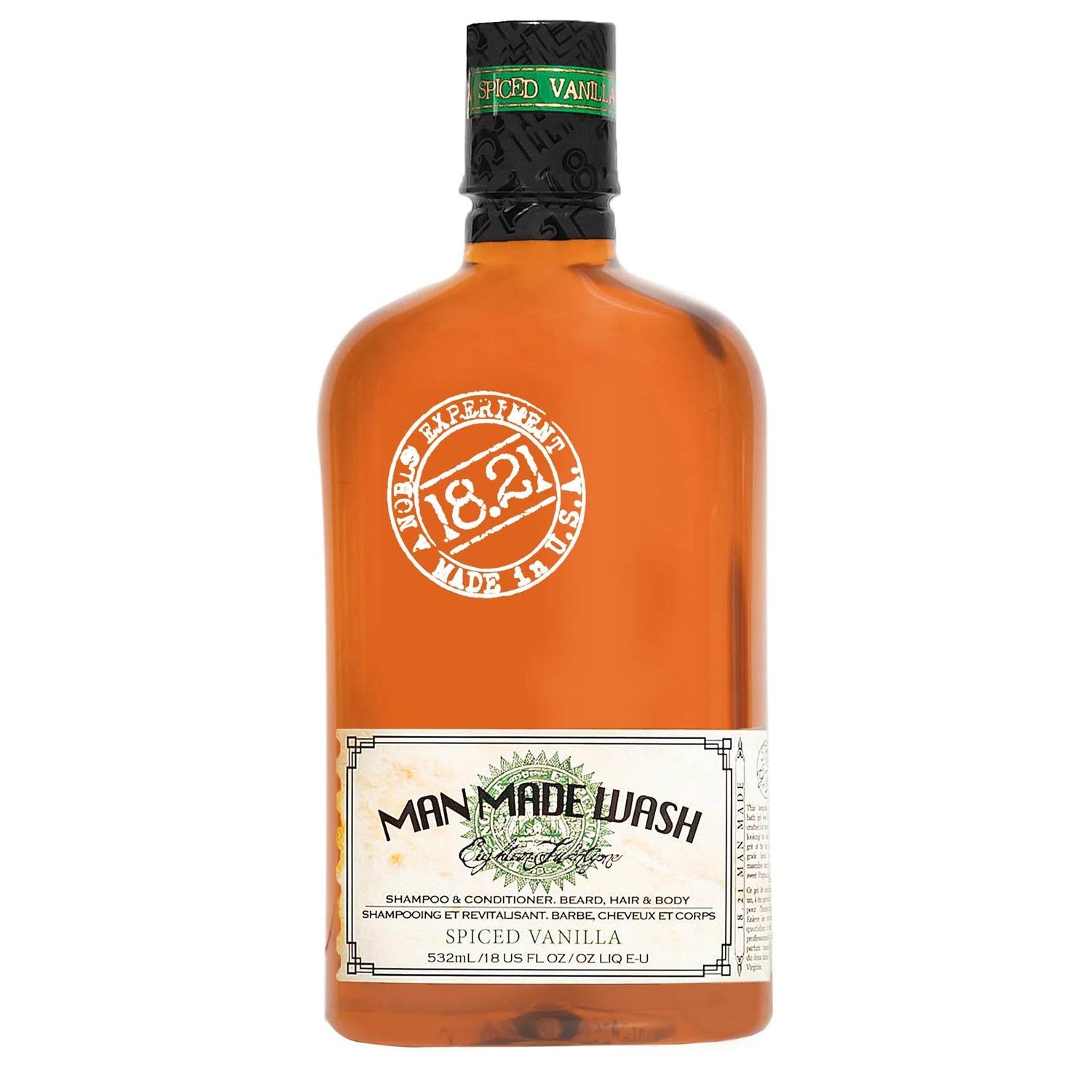 18.21 Man made. shampoing et revitalisant cheveux barbe et corps - Oli & Eve | Boutique capillaire végane et sans cruauté 