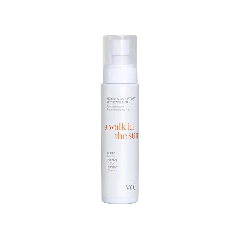Voir. brume hydratante protection thermale et rayons uv. A Walk in the Sun - 150 ml - Oli & Eve | Boutique capillaire végane et sans cruauté 