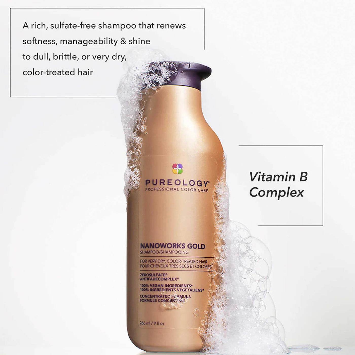 Pureology. shampoing Nanoworks gold - Oli & Eve | Boutique capillaire végane et sans cruauté 